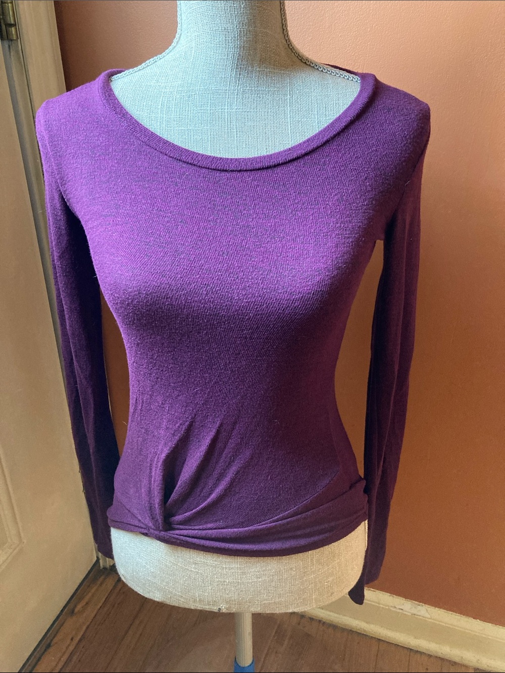 Aeropostale Long Sleeve Knit Top - Purple